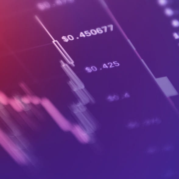 Financial data on screen