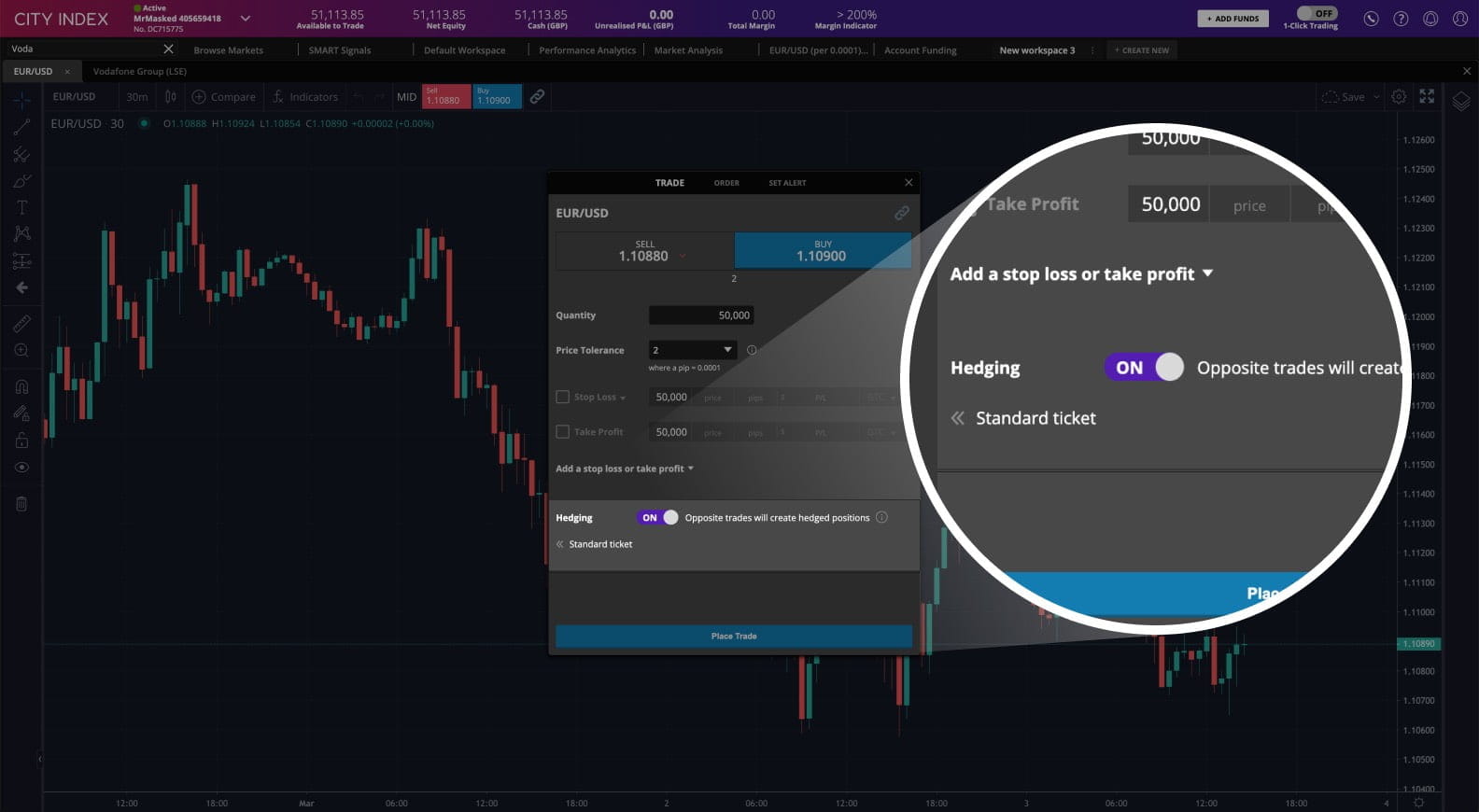 Order and positions hedge my positions