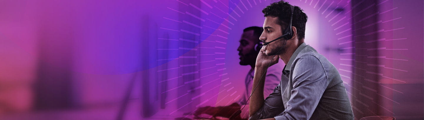 Support operatives taking calls