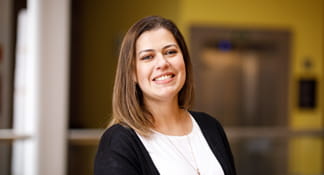 Headshot of young female office worker