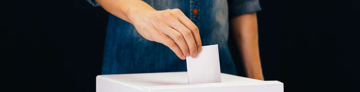 Elections 3 Vote being posted in ballot box
