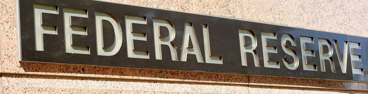 FED5 Federal reserve name plaque on building